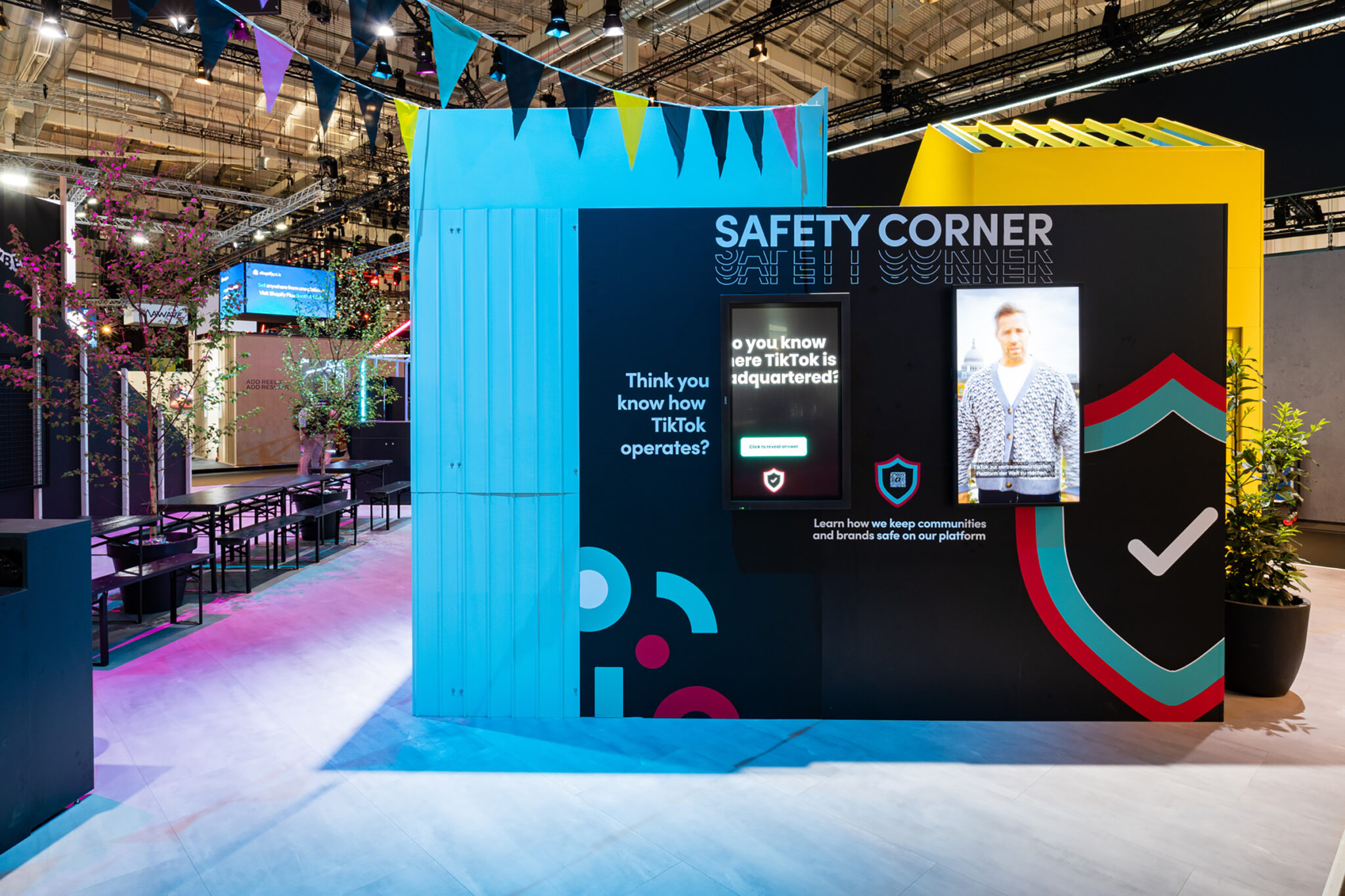 TikTok branded booth experience at OMR Festival 2023, designed by Battle Royal Studios